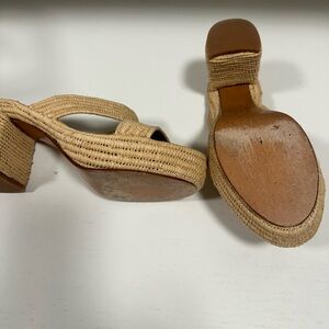 Carrie Forbes Raffia Sandals, size 37